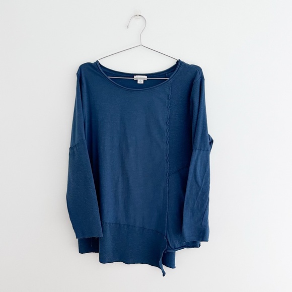 Sundance Casual Knit Long Sleeve Asymmetric Hem Tunic Top - Picture 1 of 7